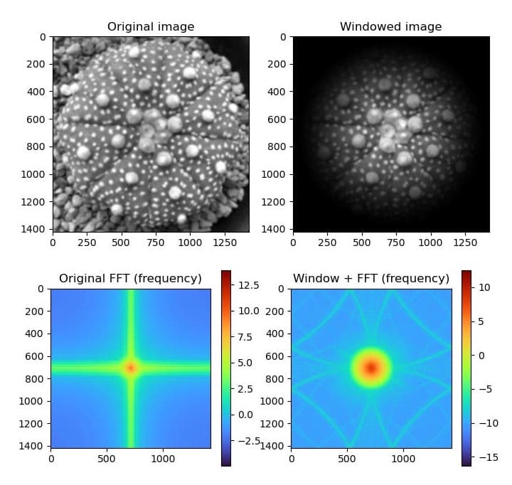 Scikit Image 98 2dフーリエ変換で窓関数を適用して不連続性を除去 Skimage Filters Window サボテンパイソン